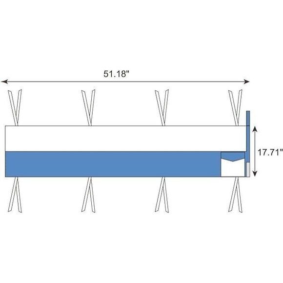 Baby Bedside Hanging Storage Bag 1 Pocket Organizer for Baby Cribs and Toys Blue - Picture 3 of 5